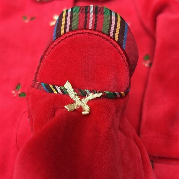 Little Me My First Christmas Velour embroidered Footie NWT size 6 months - Picture 8 of 14